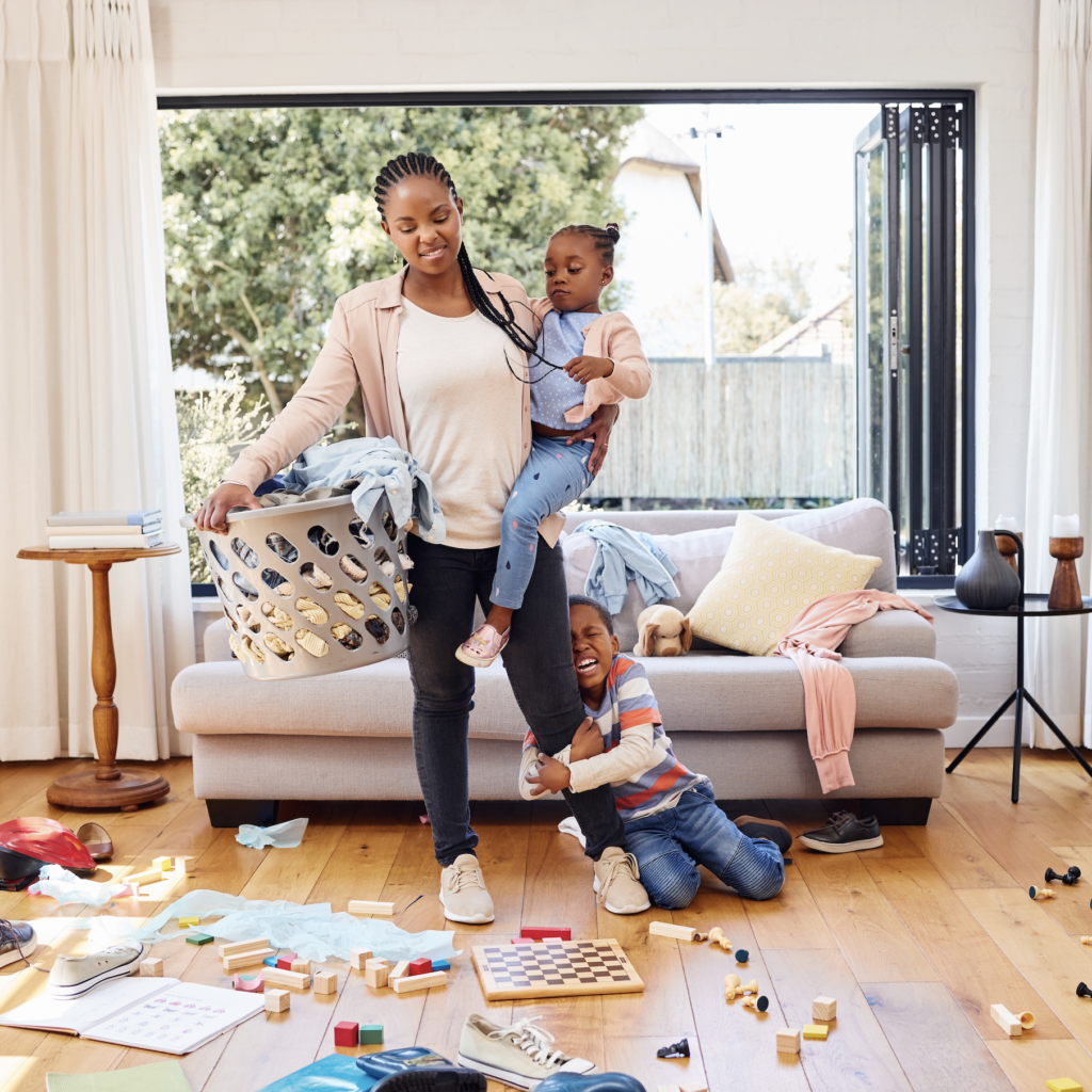 mom_and_kids_in_messy_house