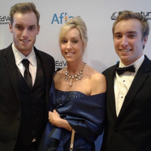 Peggy Nibert attended the EdVenture FROST Gala with her sons, Shaun and Van.